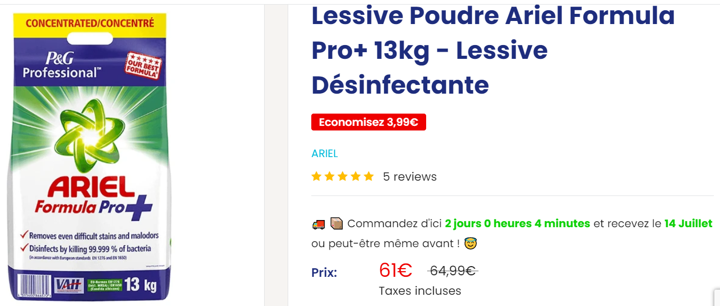 lessive gratuite